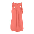 Coral - Back - Bella + Canvas Womens-Ladies Flowy Racerback Tank Top