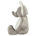 Grey - Side - Mumbles Zipped Elephant Plush Toy