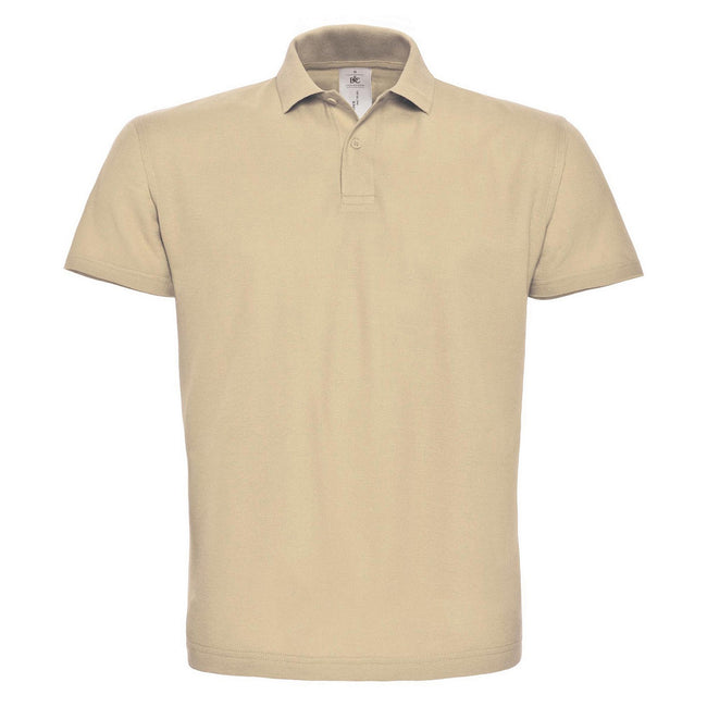 Sand - Front - B&C Mens ID.001 Cotton Polo Shirt
