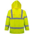 Yellow - Back - Portwest Hi-Vis Rain Jacket (H440) - Safetywear - Workwear