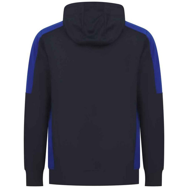 Black-Royal Blue - Back - Finden & Hales Unisex Adult Team Contrast Panel Hoodie