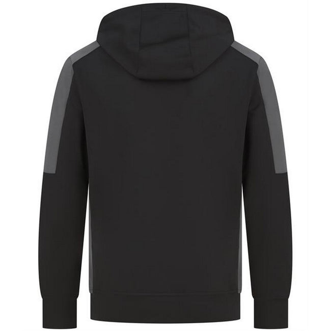 Black-Gunmetal Grey - Back - Finden & Hales Unisex Adult Team Contrast Panel Hoodie