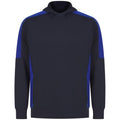 Navy-Royal Blue - Front - Finden & Hales Unisex Adult Team Contrast Panel Hoodie