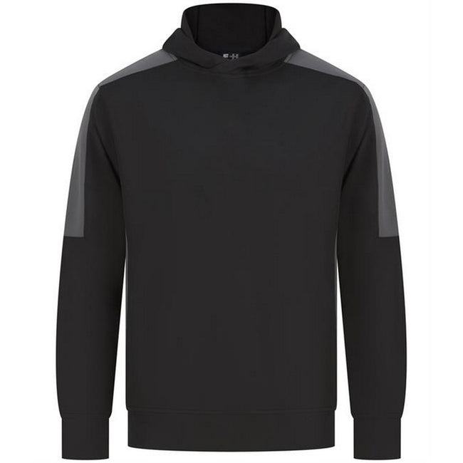 Black-Gunmetal Grey - Front - Finden & Hales Unisex Adult Team Contrast Panel Hoodie