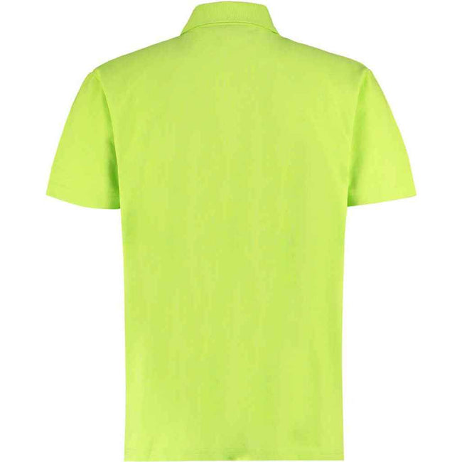 Lime - Back - Kustom Kit Mens Workforce Regular Polo Shirt