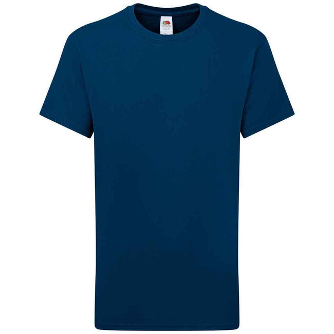Mountain Blue - Front - Fruit of the Loom Childrens-Kids Iconic 195 Plain T-Shirt