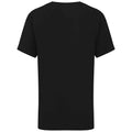 Black - Back - Fruit of the Loom Childrens-Kids Iconic 195 Plain T-Shirt