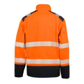 Fluorescent Orange-Black - Back - SAFE-GUARD by Result Unisex Adult Ripstop Printable Safety Soft Shell Jacket