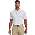 White-Graphite - Side - Under Armour Mens Tech Polo Shirt