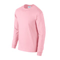 Light Pink - Side - Gildan Unisex Adult Ultra Cotton Long-Sleeved T-Shirt