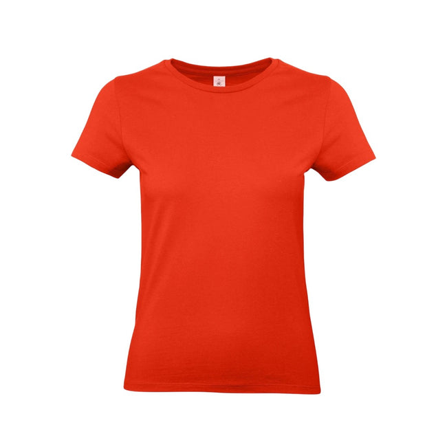 Fire Red - Front - B&C Womens-Ladies E190 T-Shirt