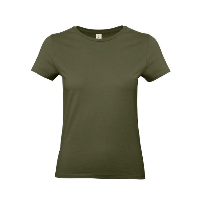 Urban Khaki - Front - B&C Womens-Ladies E190 T-Shirt