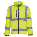 Yellow - Front - Yoko Unisex Adult Hi-Vis Soft Shell Jacket