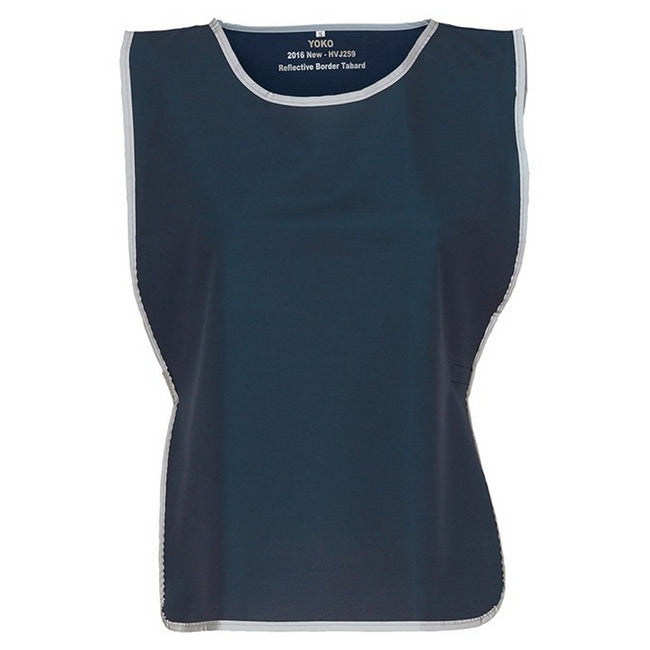 Navy - Front - Yoko Unisex Adult Contrast Hi-Vis Tabard