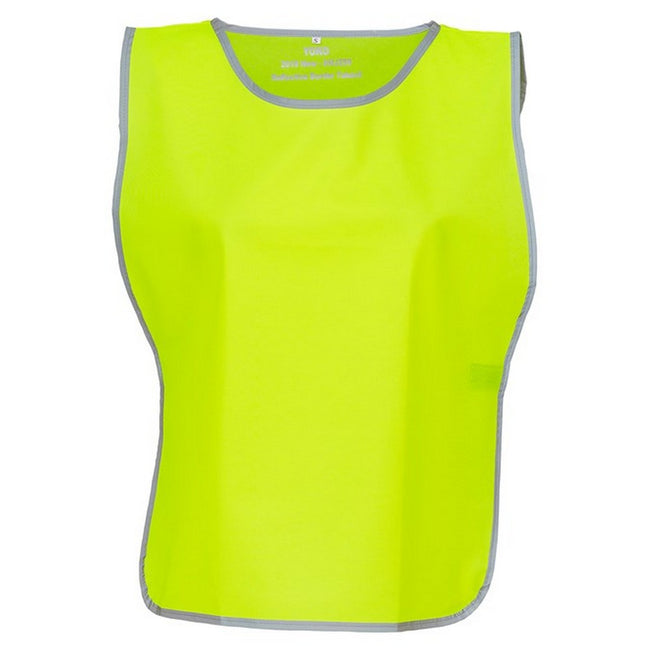 Yellow - Front - Yoko Unisex Adult Contrast Hi-Vis Tabard