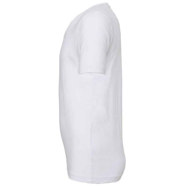White - Side - Bella + Canvas Unisex Adult Jersey V Neck T-Shirt
