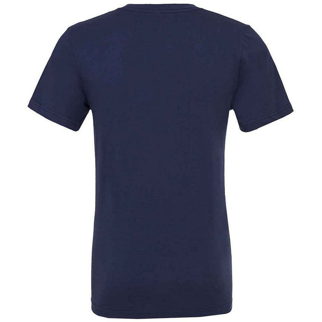 Navy - Back - Bella + Canvas Unisex Adult Jersey V Neck T-Shirt