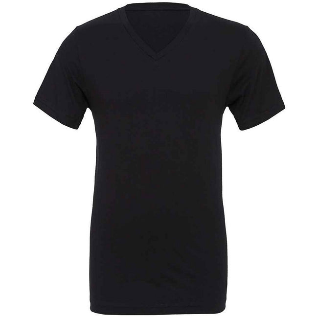 Black - Front - Bella + Canvas Unisex Adult Jersey V Neck T-Shirt
