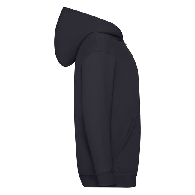 Deep Navy - Side - Fruit Of The Loom Childrens-Kids Classic Full Zip Hoodie