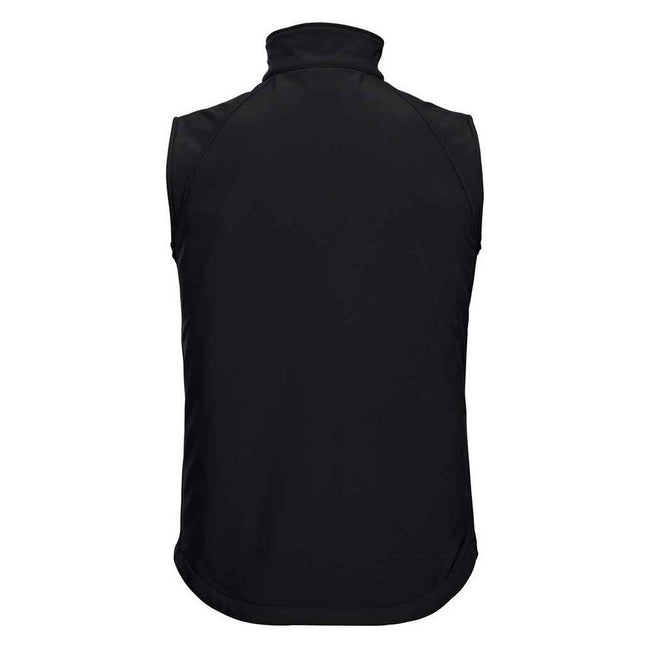 Black - Back - Russell Mens Softshell Gilet
