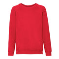 Red - Front - Fruit of the Loom Childrens-Kids Classic Raglan Sweatshirt