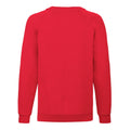 Red - Back - Fruit of the Loom Childrens-Kids Classic Raglan Sweatshirt
