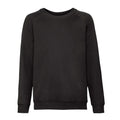 Black - Front - Fruit of the Loom Childrens-Kids Classic Raglan Sweatshirt
