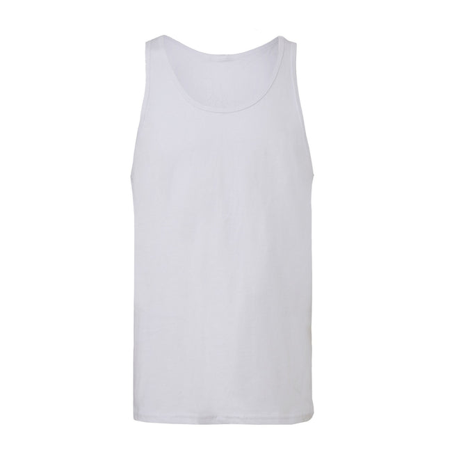 White - Front - Bella + Canvas Unisex Adult Jersey Tank Top