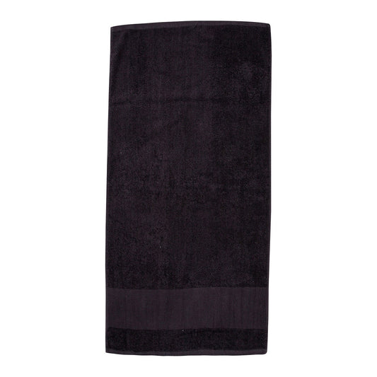 Black - Front - Towel City Bordered Printable Bath Towel