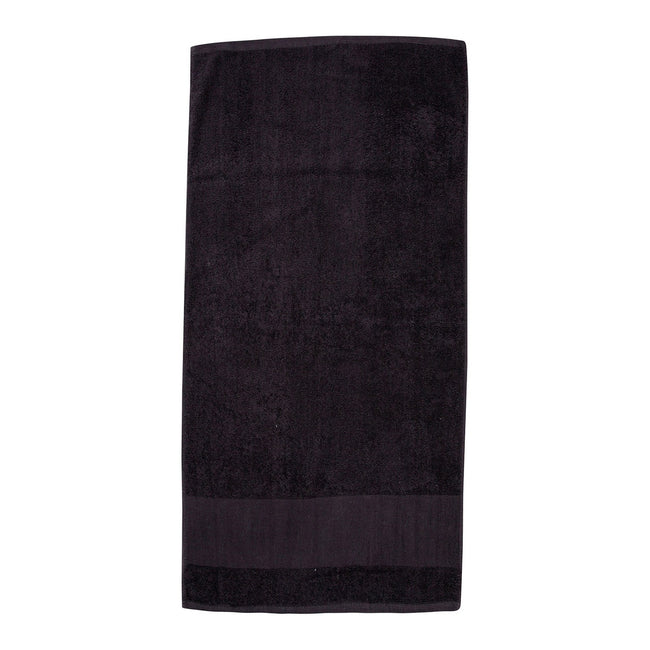 Black - Front - Towel City Bordered Printable Bath Towel