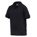 Black - Side - Gildan Childrens-Kids Dryblend Jersey Knitted Polo Shirt