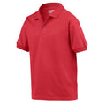 Red - Side - Gildan Childrens-Kids Dryblend Jersey Knitted Polo Shirt