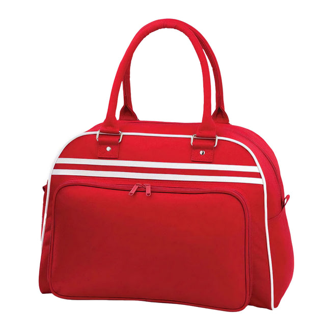 Classic Red-White - Front - Bagbase Retro 23L Bowling Bag