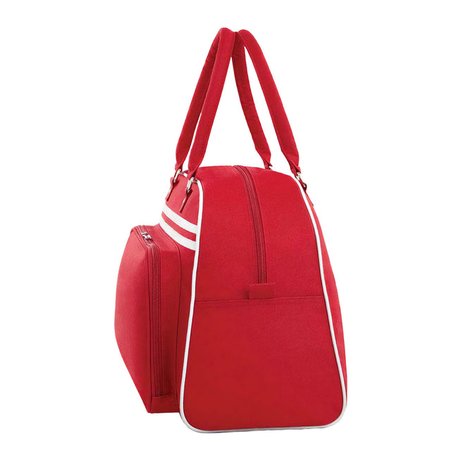 Classic Red-White - Back - Bagbase Retro 23L Bowling Bag
