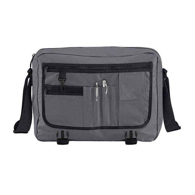 Graphite Grey - Back - Bagbase Flap Top 11L Messenger Bag
