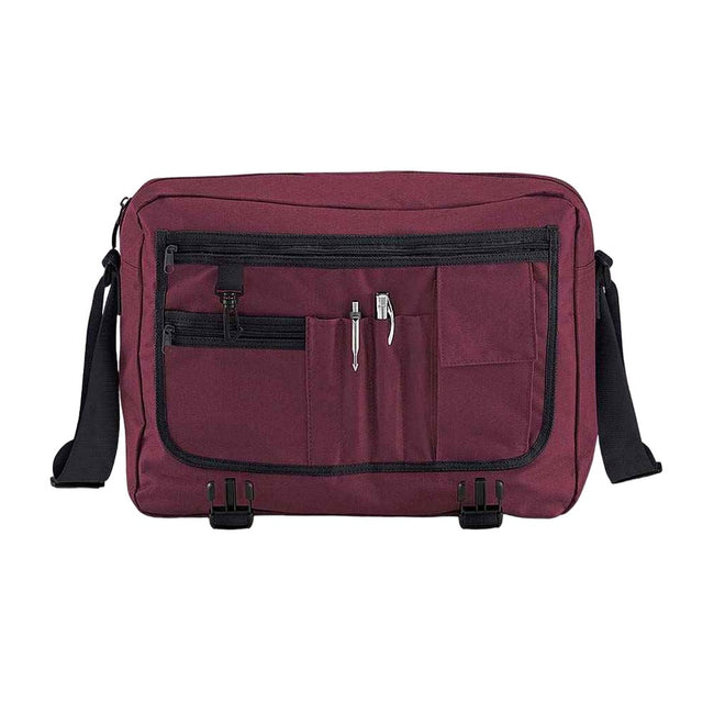 Burgundy - Back - Bagbase Flap Top 11L Messenger Bag