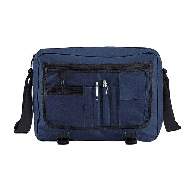 French Navy - Back - Bagbase Flap Top 11L Messenger Bag