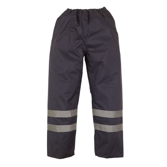 Navy - Front - Yoko Unisex Adult Waterproof Hi-Vis Over Trousers