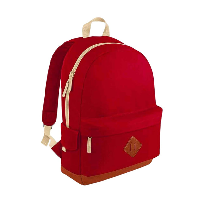 Classic Red - Front - Bagbase Heritage Backpack