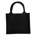 Black - Front - Westford Mill Mini Jute Gift Bag