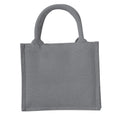 Graphite Grey - Front - Westford Mill Mini Jute Gift Bag