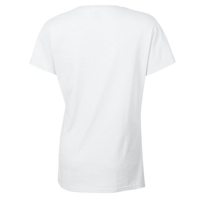 White - Back - Gildan Womens-Ladies Heavy Cotton T-Shirt