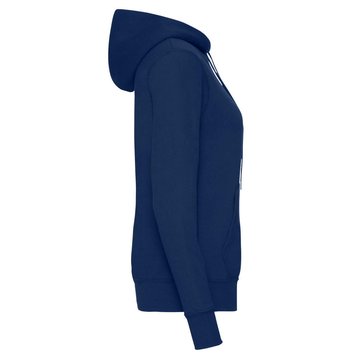 Navy - Side - Fruit of the Loom Womens-Ladies Heather Classic Hoodie