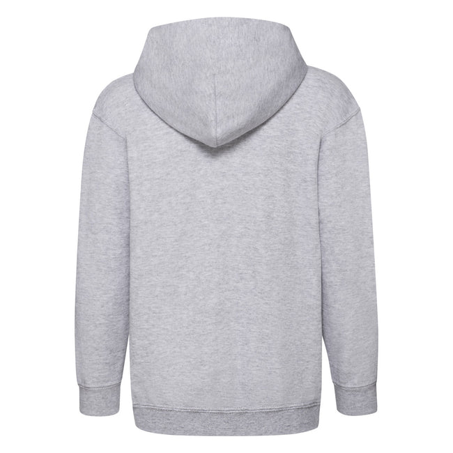Heather Grey - Back - Fruit of the Loom Childrens-Kids Heather Classic Hoodie