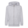Heather Grey - Front - Fruit of the Loom Childrens-Kids Heather Classic Hoodie