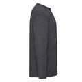 Dark Heather Grey - Side - Fruit of the Loom Mens Valueweight Heather Long-Sleeved T-Shirt