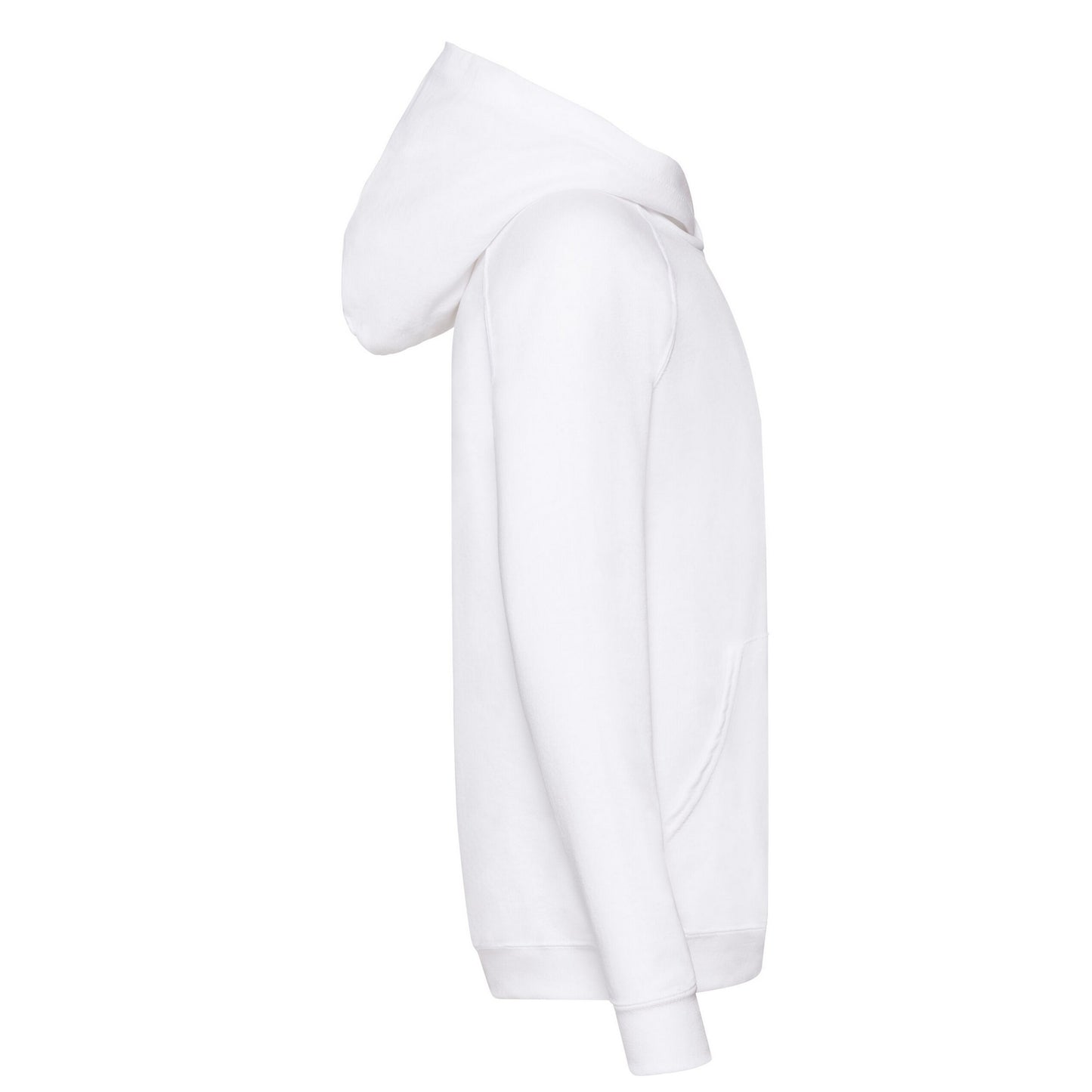 White - Side - Fruit of the Loom Unisex Adult Lightweight Hooded Sweatshirt