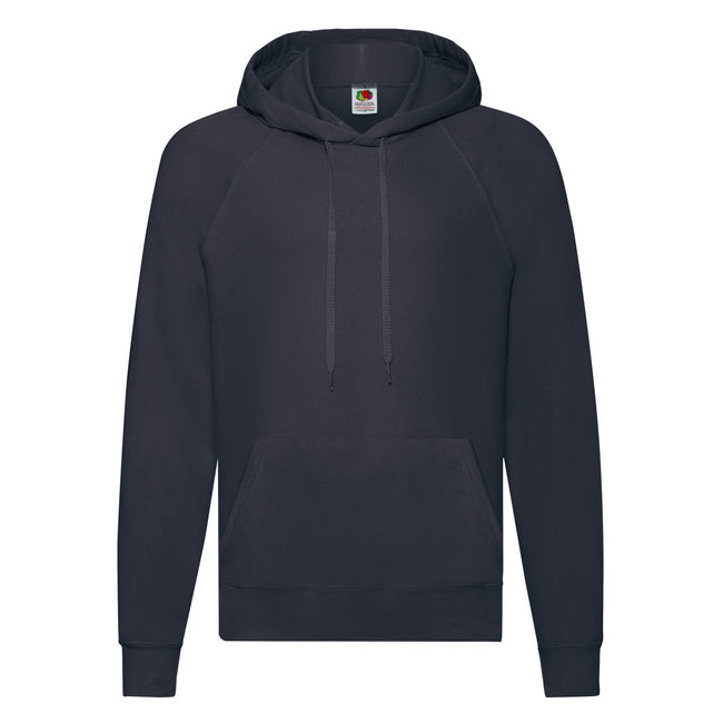 Deep Navy - Front - Fruit of the Loom Unisex Adult Lightweight Hooded Sweatshirt