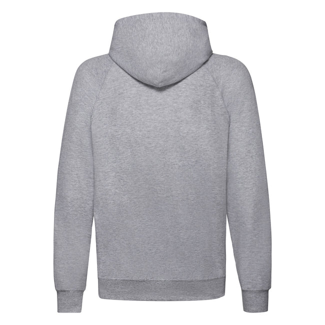 Heather Grey - Back - Fruit of the Loom Unisex Adult Lightweight Hooded Sweatshirt
