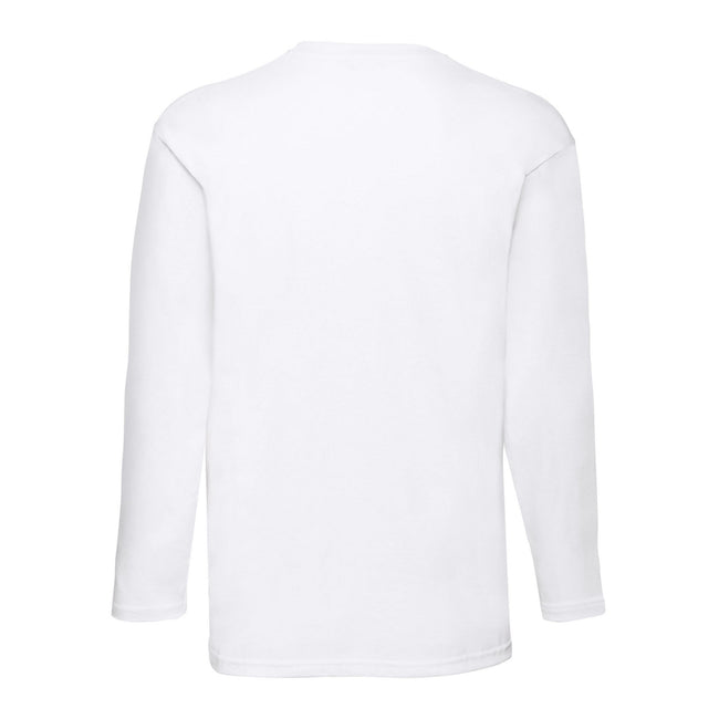White - Back - Fruit of the Loom Mens Valueweight Long-Sleeved T-Shirt
